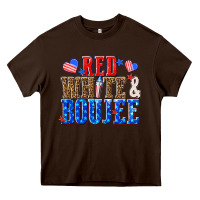 Chocolate Brown red white and boujee billie wilder Heavy Core Tee - texasbilliewilder