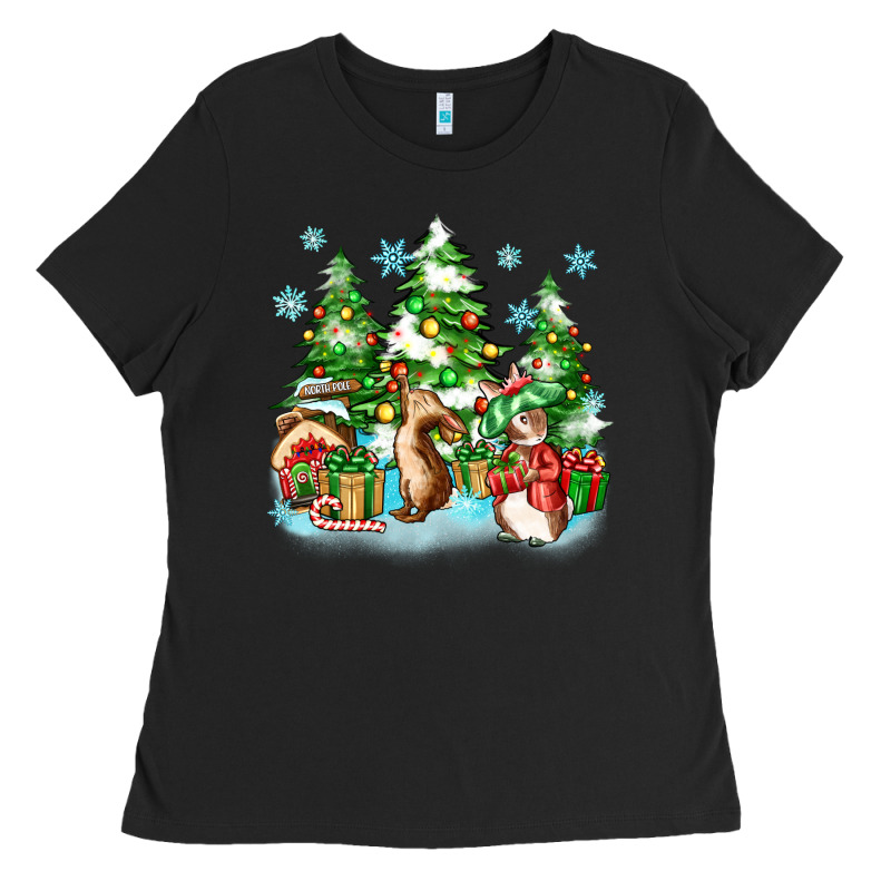 Christmas Rabbits Ladies Tee by Zillion Design Studio | Teevron
