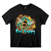 Black bee happy Heavy Core Tee - Artiststas