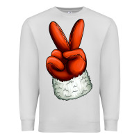 Dove Grey Christmas peace hand Premium Sweatshirt - Jasminsmagicworld