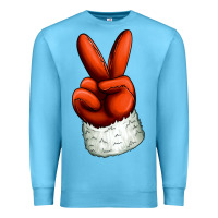 Ocean Blue Christmas peace hand Premium Sweatshirt - Jasminsmagicworld