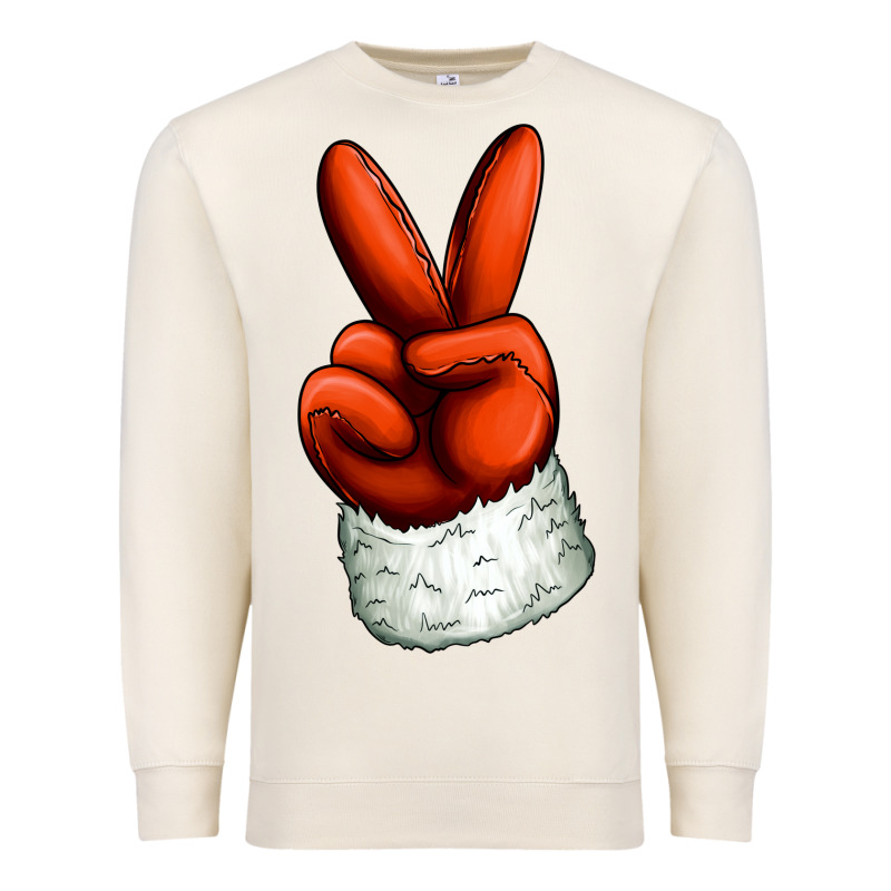 Christmas Peace Hand Premium Sweatshirt by Jasminsmagicworld | Teevron
