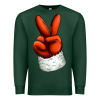 Sports Green Christmas peace hand Premium Sweatshirt - Jasminsmagicworld