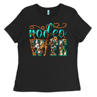 Black rodeo wife western Ladies Tee - texasbilliewilder