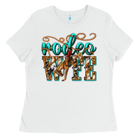 White rodeo wife western Ladies Tee - texasbilliewilder