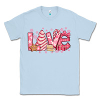 Dusty Blue love pink christmas tree cake Classic Tee - Jasminsmagicworld