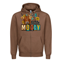 Chestnut just a little moody with cow Zipper Hoodie - NancyCooperArtShop