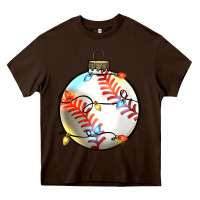 Chocolate Brown christmas baseball Heavy Core Tee - Zillion Design Studio