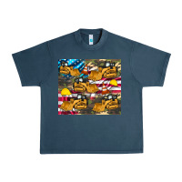 Midnight Navy bulldozer camouflage american flag Urban Heavy Tee - Artiststas