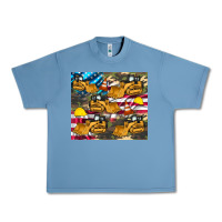 Pebble Blue bulldozer camouflage american flag Urban Heavy Tee - Artiststas