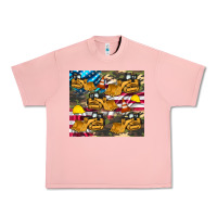 Bulldozer Camouflage American Flag Urban Heavy Tee | Teevron