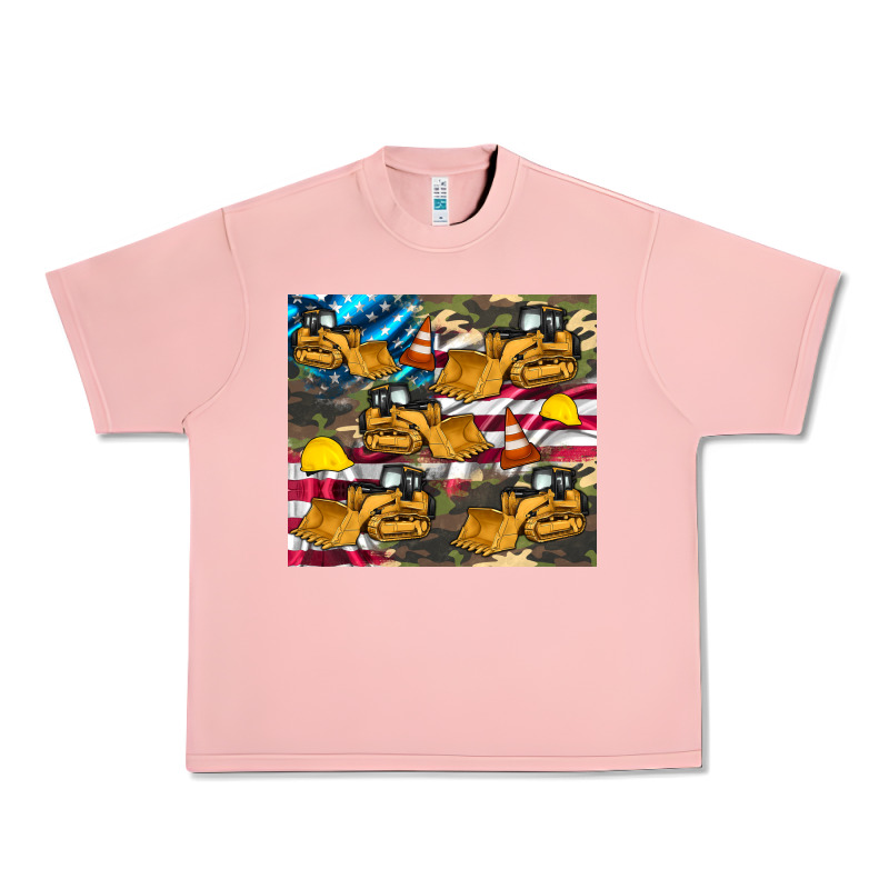 Bulldozer Camouflage American Flag Urban Heavy Tee by Artiststas | Teevron