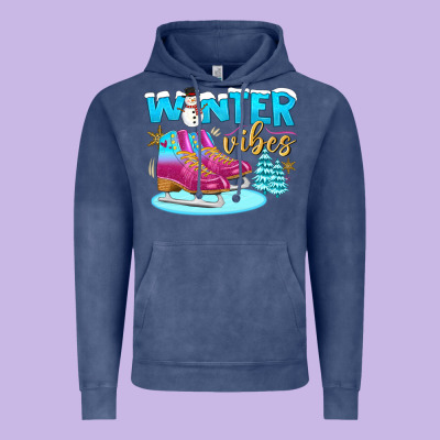 Winter Vibes Vintage Hoodie Designed By Bundleandbundleshop