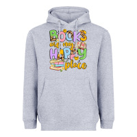 Heather Grey books are my happy place Heavyweight Hoodie - Artiststas