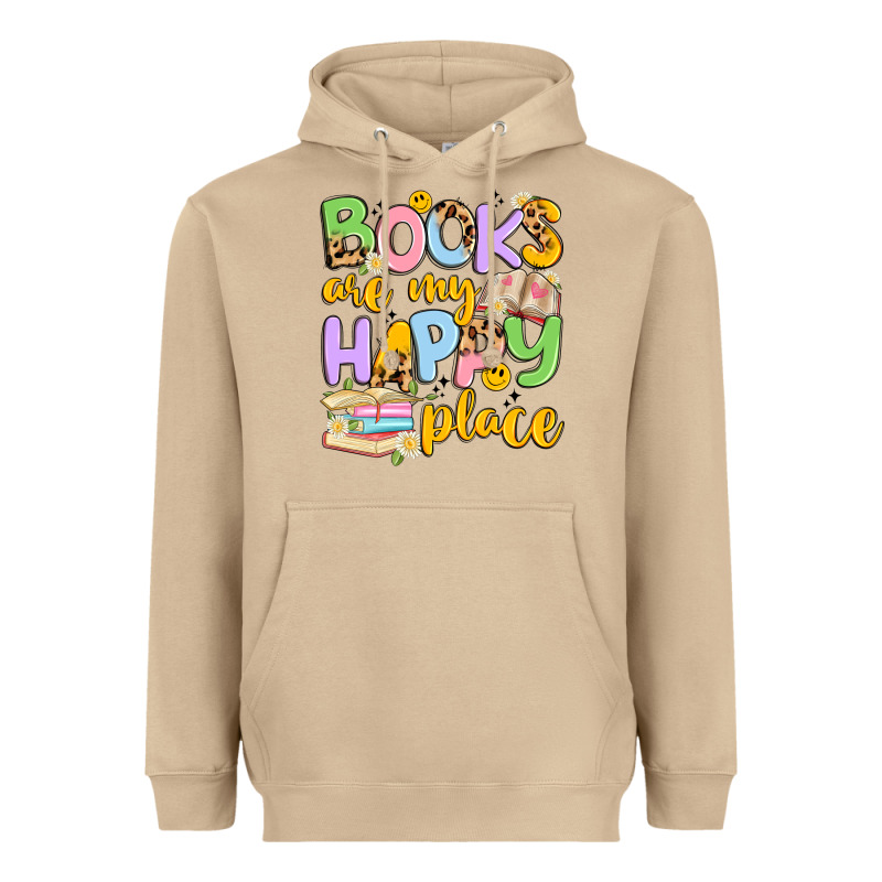 Books Are My Happy Place Heavyweight Hoodie by Artiststas | Teevron