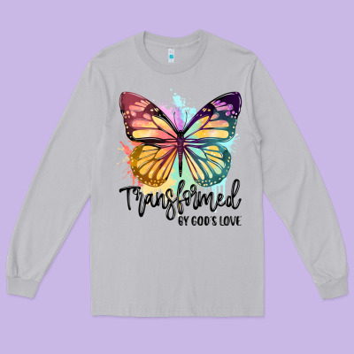 Transformed By God's Love Long Sleeve Tee Designed By Jahusdesignshop