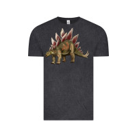 Vintage Black dinosaur stegosaurus Vintage Tee - Artiststas