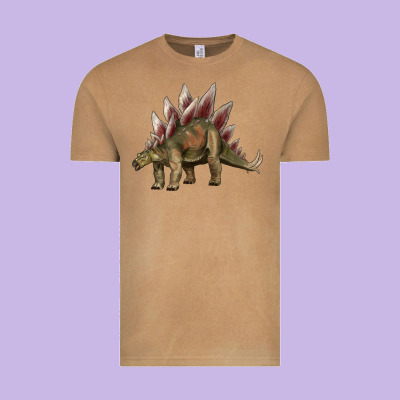 Dinosaur Stegosaurus Vintage Tee Designed By Artiststas