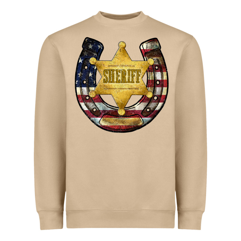 Sheriff American Flag Heavyweight Sweatshirt by JahusDesignShop | Teevron