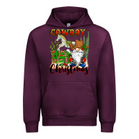 Mauve Wine cowboy christmas gnome Urban Hoodie - CowGirlArtShop