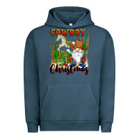 Pigment Midnight Navy cowboy christmas gnome Urban Hoodie - CowGirlArtShop