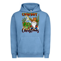 Pigment Pebble Blue cowboy christmas gnome Urban Hoodie - CowGirlArtShop