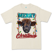 Bone merry christmas highland calf baby cow Premium Tee - RanaPortraitStore