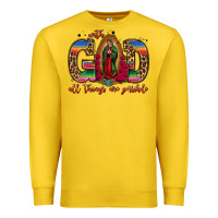 Lemon with god all things are possible lady of guadalupe Premium Sweatshirt - Jasminsmagicworld