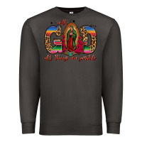 Smoke with god all things are possible lady of guadalupe Premium Sweatshirt - Jasminsmagicworld