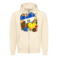 Sandshell el salvador hearts Zipper Hoodie - NancyCooperArtShop