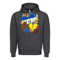 Smoke el salvador hearts Zipper Hoodie - NancyCooperArtShop