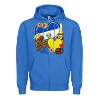True Royal el salvador hearts Zipper Hoodie - NancyCooperArtShop