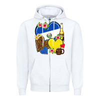 White el salvador hearts Zipper Hoodie - NancyCooperArtShop