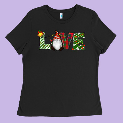 Ladies Tee Christmas Love Gnome