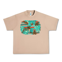Burro leopard turquoise glitter background Urban Heavy Tee - AdoDesignShop