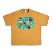 Peanut Butter leopard turquoise glitter background Urban Heavy Tee - AdoDesignShop