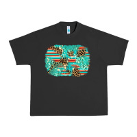 Pigment Black leopard turquoise glitter background Urban Heavy Tee - AdoDesignShop
