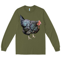 Army Green jersey giant chicken Long Sleeve Tee - LillyAllenDesigns
