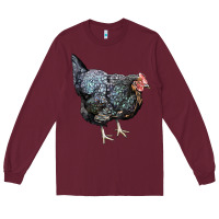 Burgundy jersey giant chicken Long Sleeve Tee - LillyAllenDesigns