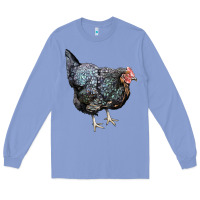 Colony Blue jersey giant chicken Long Sleeve Tee - LillyAllenDesigns