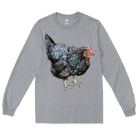 Heather Grey jersey giant chicken Long Sleeve Tee - LillyAllenDesigns