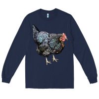 Navy jersey giant chicken Long Sleeve Tee - LillyAllenDesigns