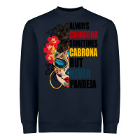 Navy always chingona sugar skull Heavyweight Sweatshirt - BundleAndBundleShop