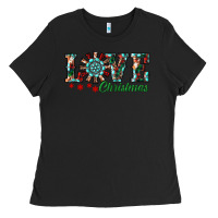 Black Christmas Love Windmill Ladies Tee - RanaPortraitStore