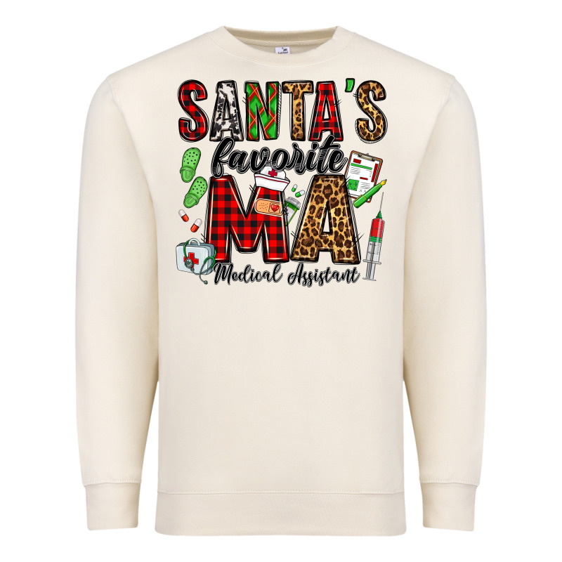 Santa's Favorite Ma Medical Assistant Premium Sweatshirt by Jasminsmagicworld | Teevron
