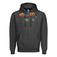 Charcoal Heather god fidence Zipper Hoodie - MaliasSmallBusiness
