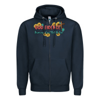 Navy god fidence Zipper Hoodie - MaliasSmallBusiness