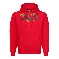 Red god fidence Zipper Hoodie - MaliasSmallBusiness