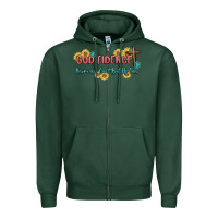 Sports Green god fidence Zipper Hoodie - MaliasSmallBusiness