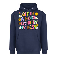 Navy bit of a mess but doin' my best Heavyweight Hoodie - Artiststas